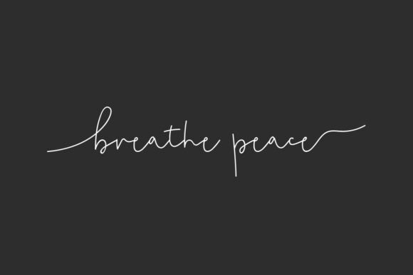 Elevate Your Brand with Breathe Peace: A Delicate Script Font