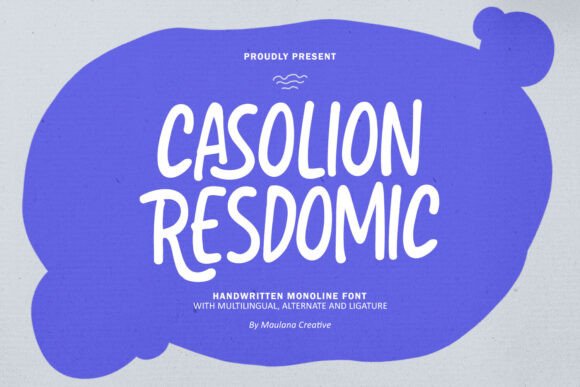Enhance Your Brand with Casolion Resdomic Font