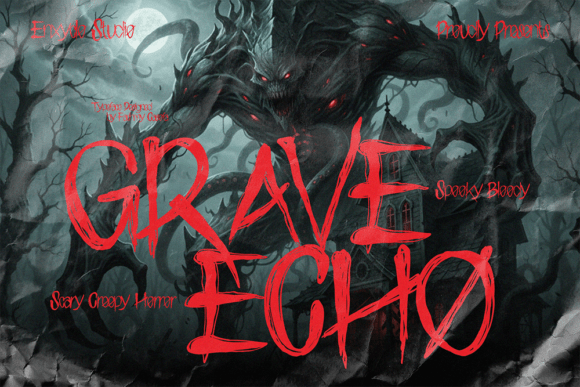 Grave Echo: A Bold Typeface for Spooky and Stylish Publishing