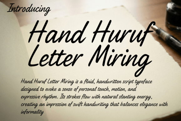 Hand Huruf Letter Miring: A Perfect Script Font for Creative Makers