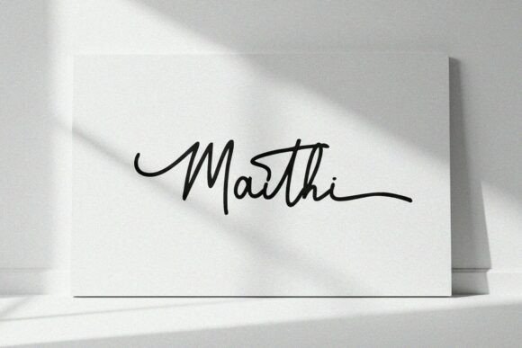 Maithi: A Clean and Modern Monoline Script Font