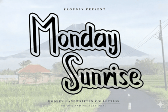 Monday Sunrise: A Cheerful Handwritten Display Font