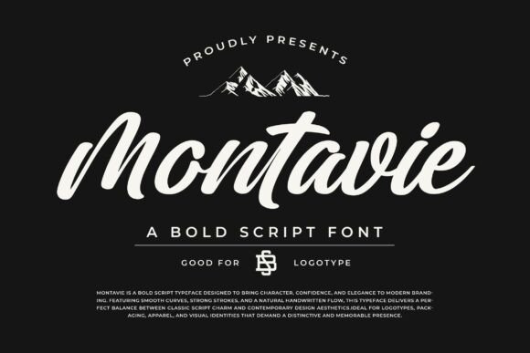 Montavie: A Bold Script Font for Crafters and Creators