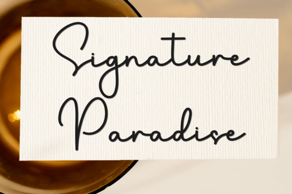Signature Paradise: A Modern Script Font for Charming Branding