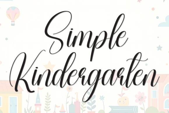 Simple Kindergarten: A Charming Script Font for Your Brand