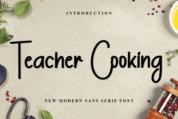 Teacher Cooking: A Festive Font for Editorial Magic