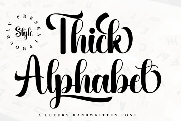 Thick Alphabet: A Modern Script Font for Elegant Branding