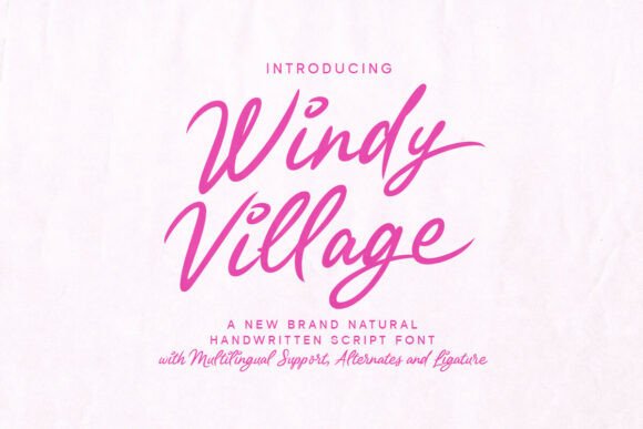 Windy Village: A Charming Script Font for Your Brand